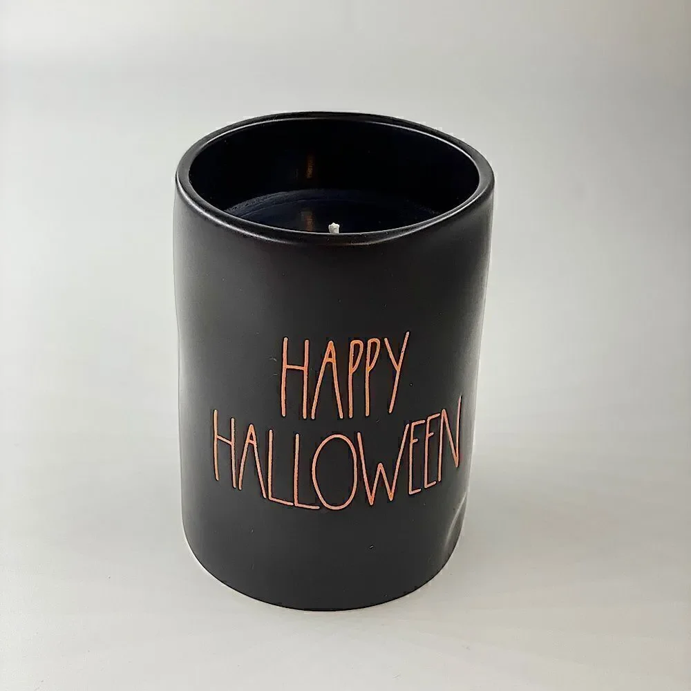 Rae Dunn Black Happy Halloween Candle Pumpkin Pie